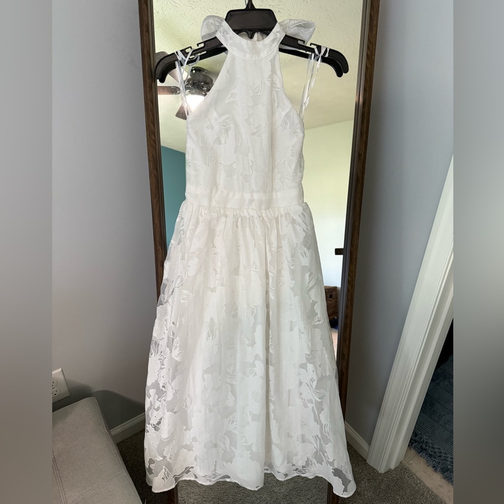 Lulu's White Halter A-Line Sundress for Brides
